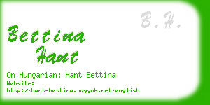 bettina hant business card